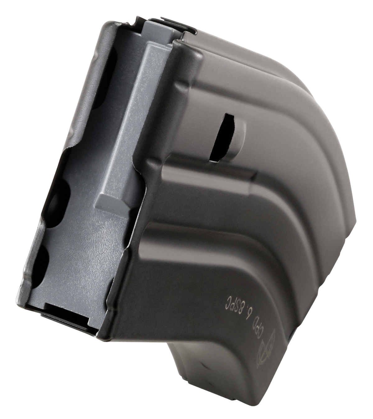 DuraMag SS 22 Nosler/6.8 SPC 20rd Stainless Steel AR-15 Magazine - Black w/ Gray Follower — view 2