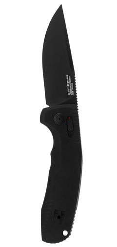 S.O.G SOG-TAC AU Auto 3.43" Folding Drop Point Plain Cryo D2 Black TiNi Aluminum Handle — view 2