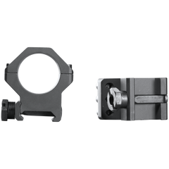 Weaver Mounts 99689 Six-Hole Picatinny Rings 1" High Matte Black Aluminum — view 2