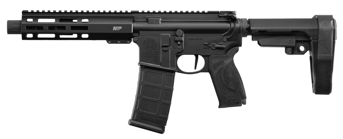 Smith & Wesson M&P15 Pistol 5.56 NATO 7.5" 30+1 Semi-Auto - Black Armornite — view 2