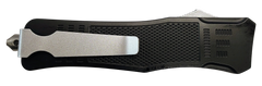 Xcaliber Knife Company 9mm Large 3.80" OTF Drop Point Black 440C SS Blade, 5.30" Steel Handle — view 2