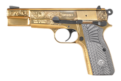 EAA Girsan MC P35 9mm Luger 4.87" 15+1 Semi-Auto Pistol - Gold Engraved — view 2