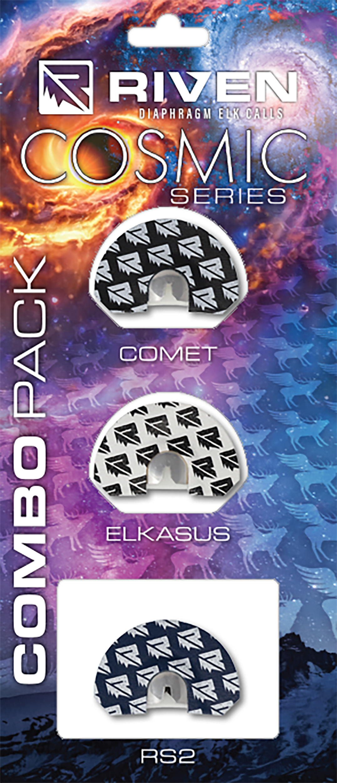 Riven Cosmic Combo Pack Elk Diaphragm Mouth Call Bull/Calf/Cow 3-Pack — view 2