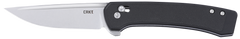 Columbia River Q Compact 3.05" Folding Drop Point Plain Stonewashed 14C28N Steel Black GRN Handle — view 2