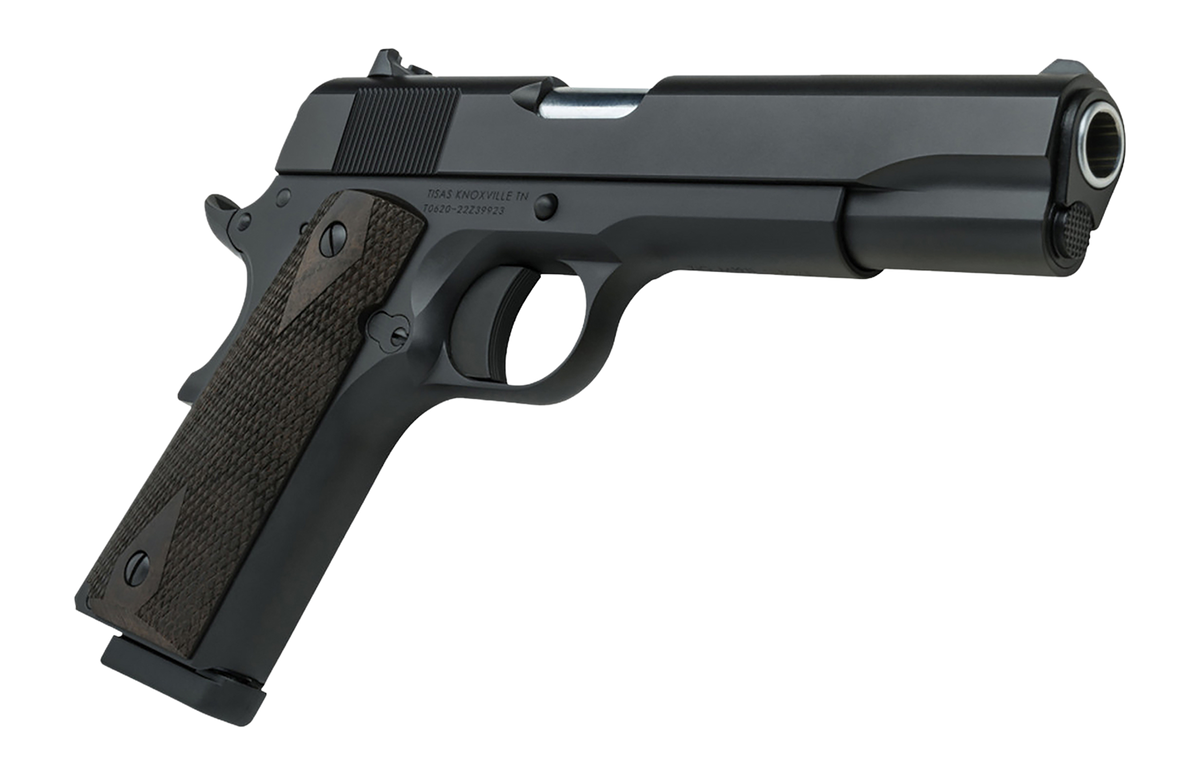 Tisas Arms 1911 A1 Stakeout 45 ACP 5" 8+1 SAO Pistol - Black Cerakote / Walnut Grip — view 2