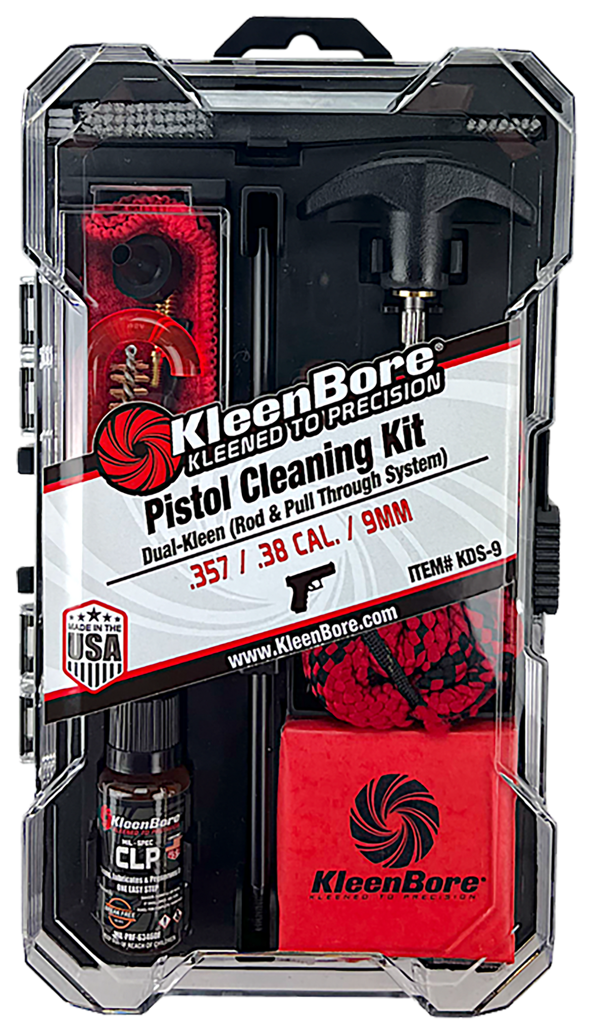 Kleen-Bore KDS9 Dual Kleen Rod & Pull Through Rope Cleaner .38/.357/9mm Handgun — view 2