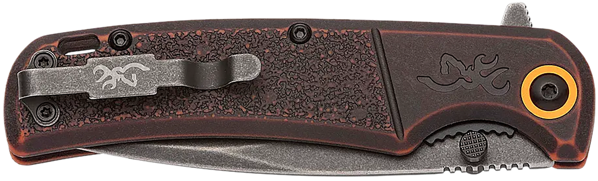 Browning Buckmark EDC Slim 3.13" Folding D2 Steel Drop Point Knife - Bronze Stonewashed Polymer Handle — view 2