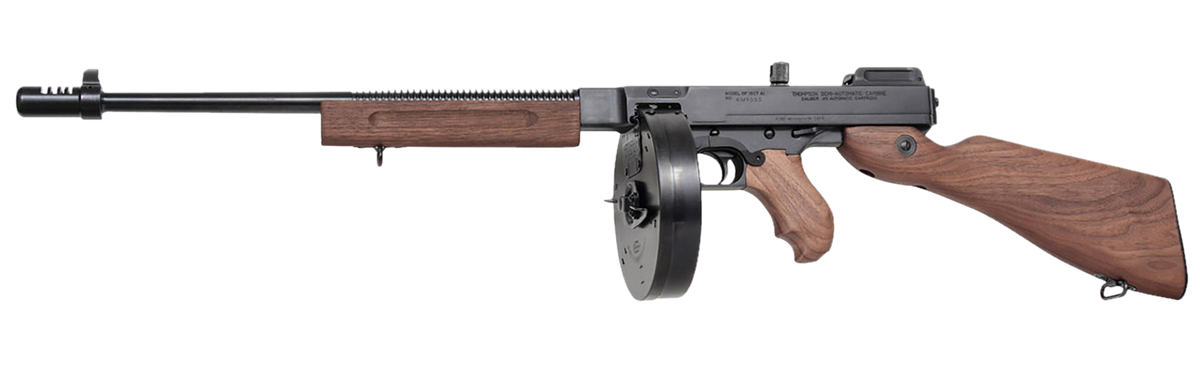 Thompson T1DH 1927A-1 Deluxe 45 ACP 18" 10+1 Semi-Auto Rifle - Color Case Hardened Drum — view 2
