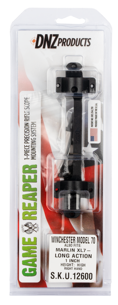 DNZ Game Reaper-Winchester Model 70 Long Action 1" High Matte Black Scope Mount & Ring Combo — view 2
