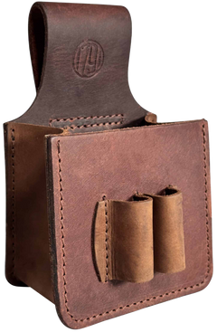 1791 Gunleather Shotshell Pouch 12 Gauge Brown Leather Belt Loop — view 2