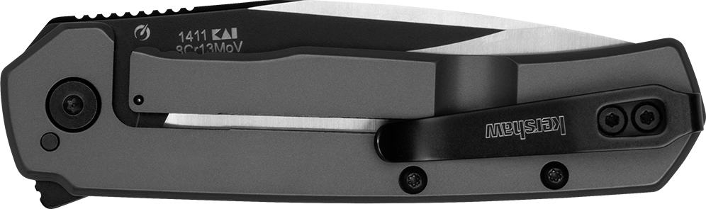 Kershaw Thermal 1411 2.95" Folding Drop Point Plain 8Cr13MoV Gray PVD SS Handle — view 2