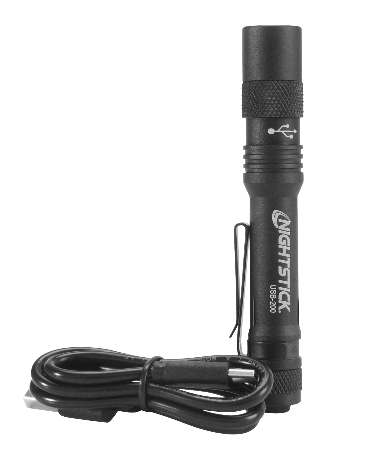Bayco Nightstick USB-200 USB-C Rechargeable Penlight 300 Lumens White LED Black Anodized — view 2
