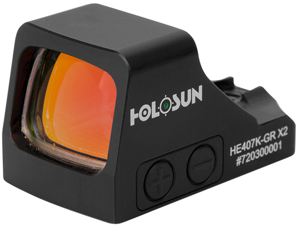 Holosun HE407K-GR X2 1x 0.58"x0.77" 6 MOA Green Dot Reflex Sight - Black Anodized — view 2