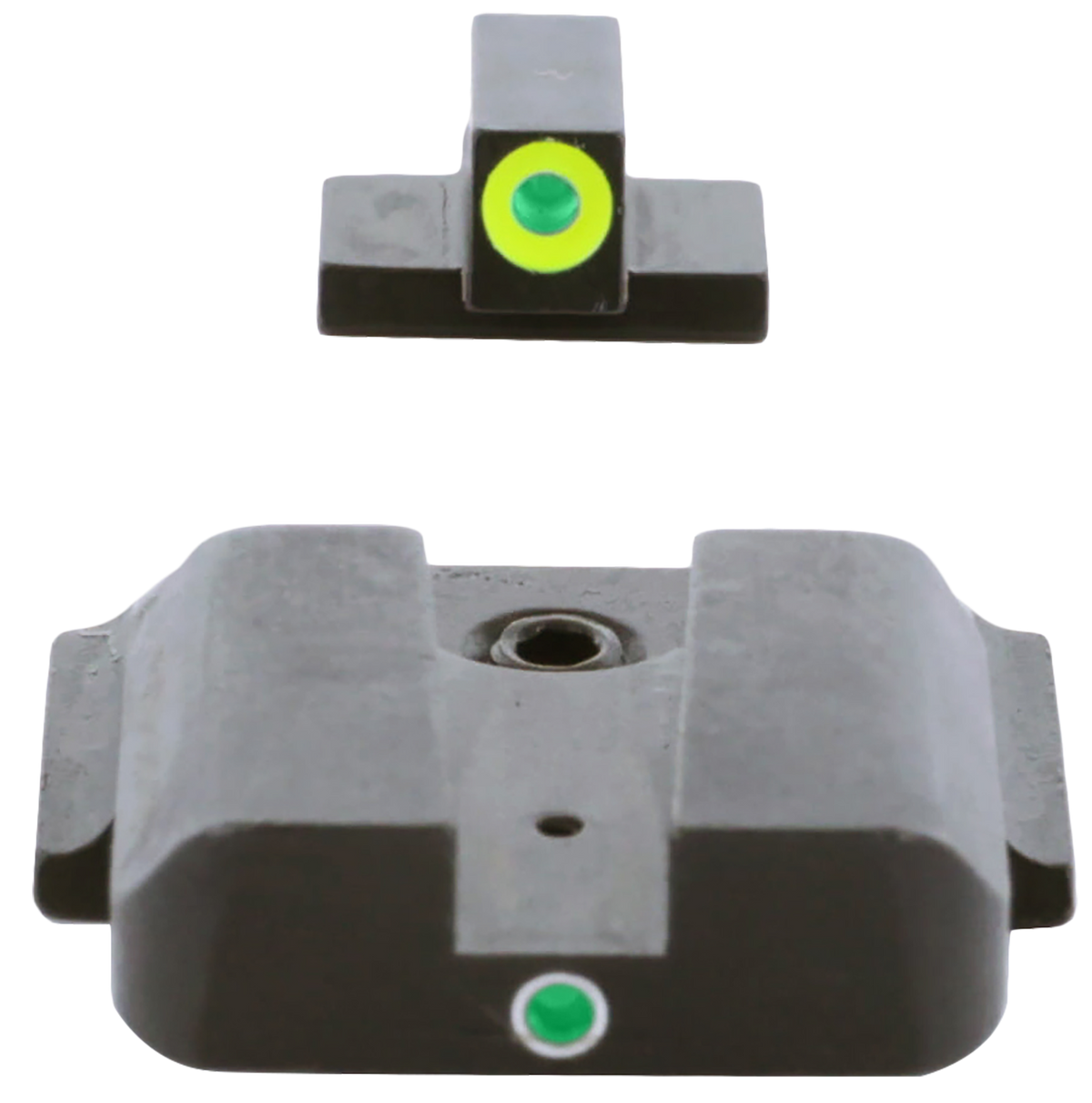 AmeriGlo SW301 i-Dot Night Sight Set for Smith & Wesson M&P - Green Tritium LumiGreen Outline Front / Green Tritium Rear — view 2