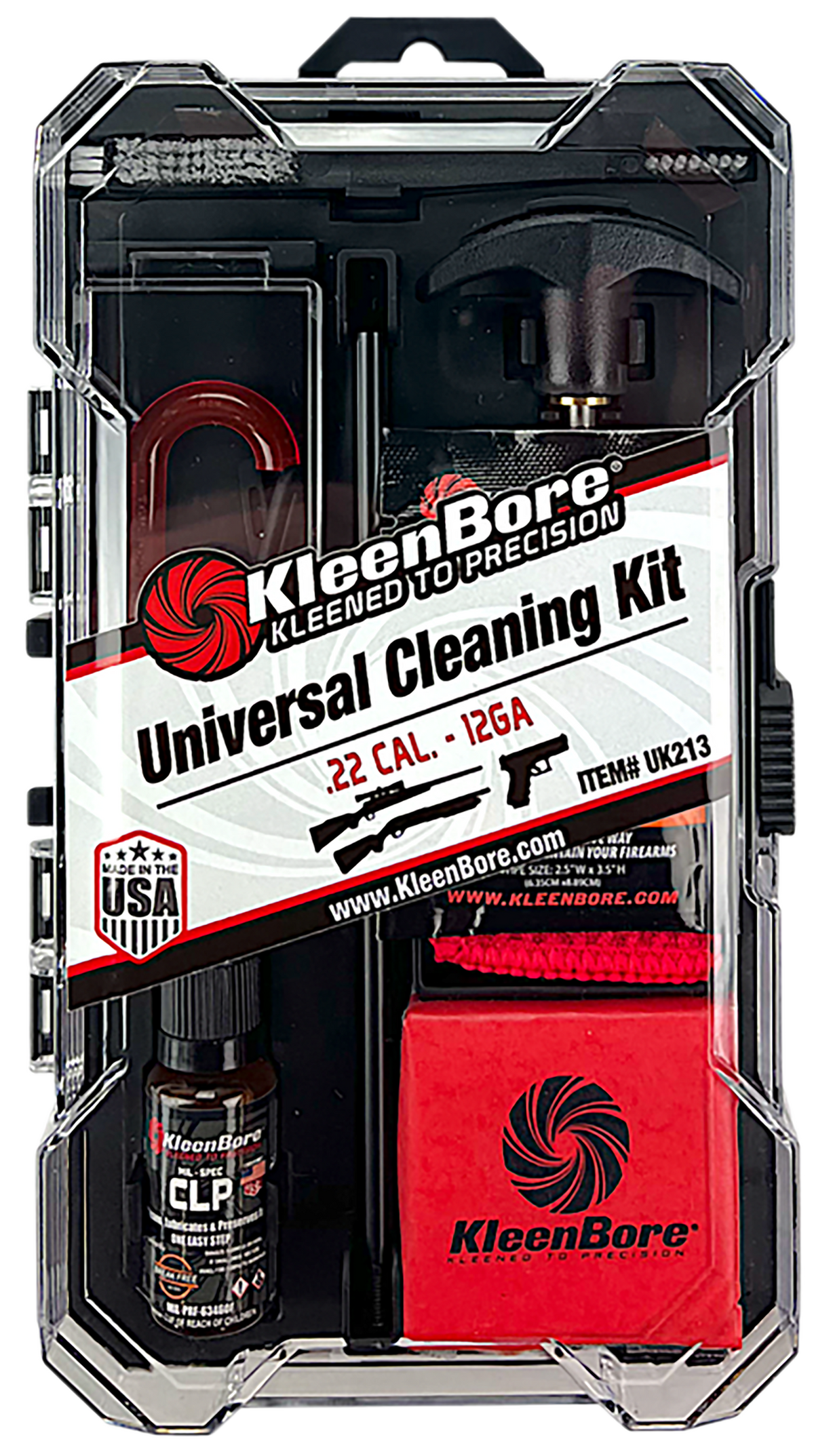 Kleen-Bore UK213 Universal Cleaning Kit .22 Cal-12 Gauge Handguns/Rifles/Shotguns — view 2