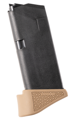 Hogue OverMolded Rubber Grip Extension Base Pad FDE - Fits Glock 26 9mm 10-Rd Magazine — view 2
