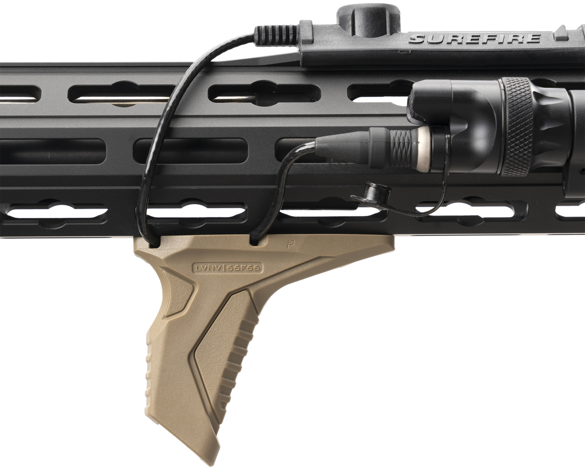 Strike Industries LINK Angled HandStop M-LOK/KeyMod Flat Dark Earth Polymer — view 2