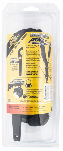Outdoor Connection A-Tac Single-Point Sling 2" Black Nylon for Rifle/Shotgun — view 2