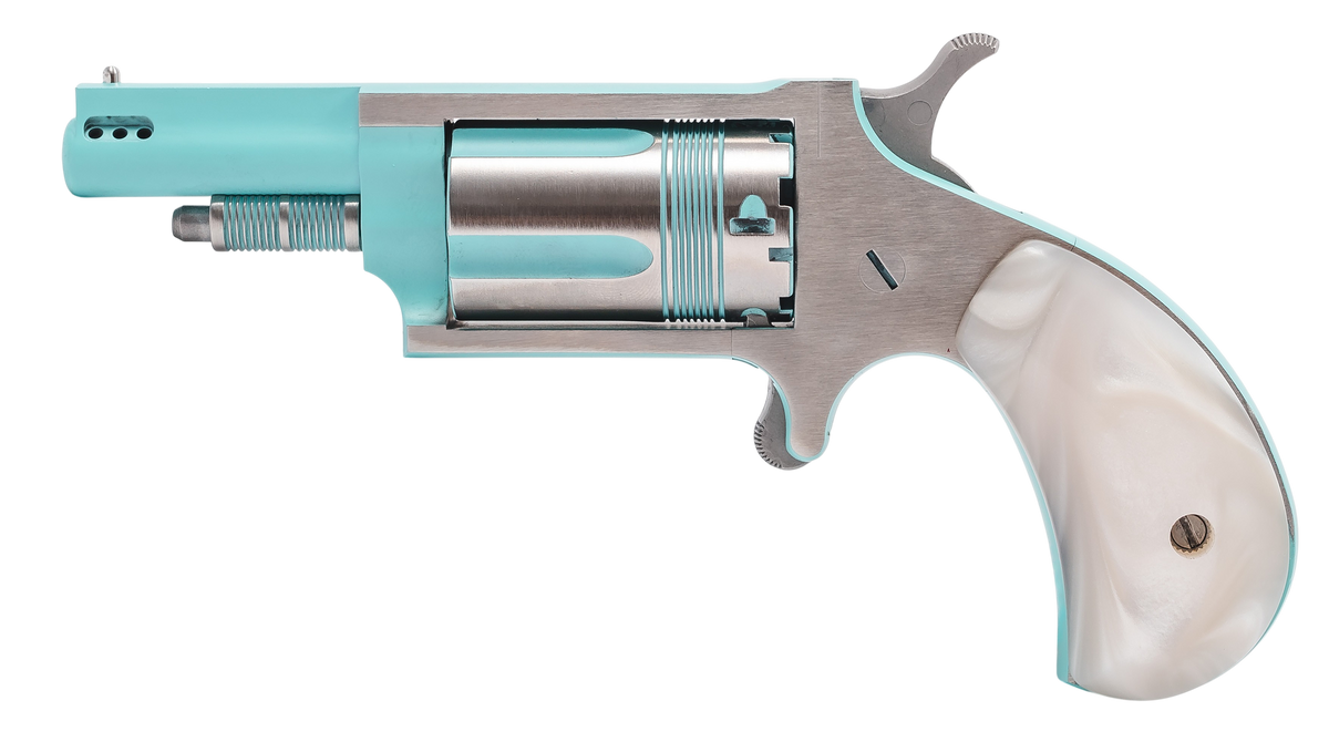 NAA Iris 22 WMR 1.63" 5-Shot SAO Mini-Revolver - Turquoise Cerakote — view 2