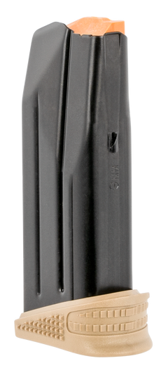 FN 509 Compact 12rd Extended Floorplate 9mm Luger Magazine - Black/FDE — view 2