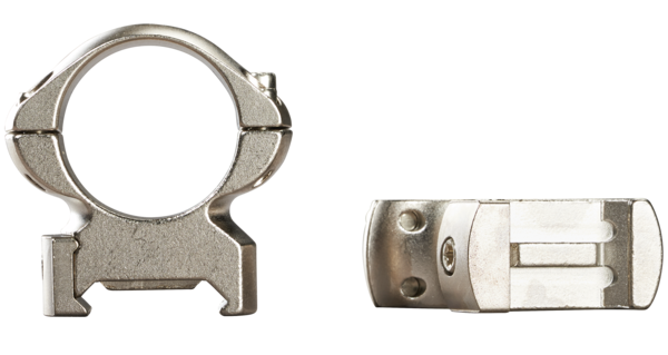 Weaver Mounts Grand Slam 1" High Silver Steel Scope Rings - 2-Piece Set — view 2