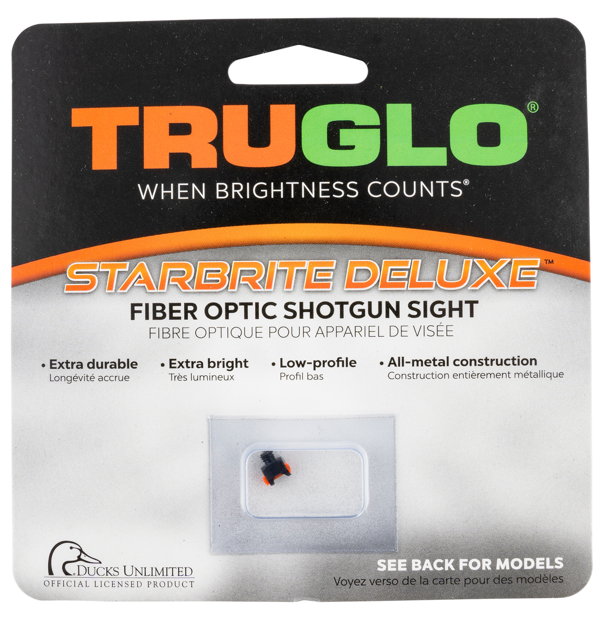 TruGlo StarBrite Deluxe Bead Red Fiber Optic 3mm Shotgun Front Sight — view 2