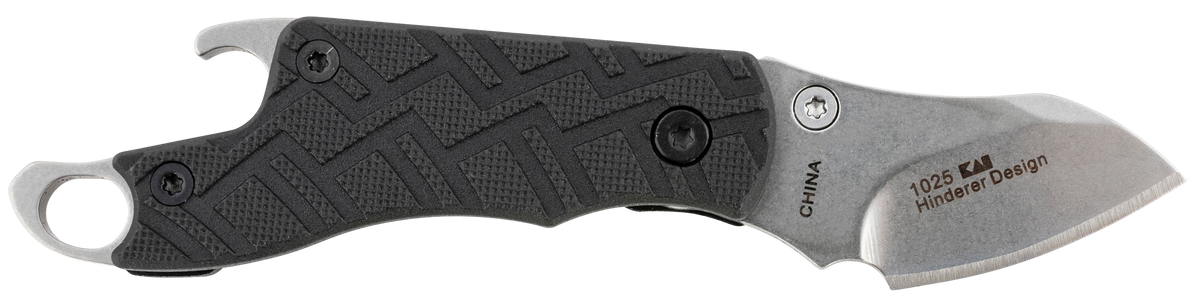 Kershaw Cinder 1025X 1.4" Folding Drop Point Plain Stonewashed 3Cr13MoV SS Black GFN Handle — view 2