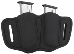 1791 Gunleather MAG2.1 Double Mag Holster Single Stack Belt Slide 1.50" Stealth Black Leather — view 2