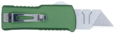 CobraTec Knives Utility OTF 3.38" Aluminum Blade OD Green Aluminum Handle — view 2