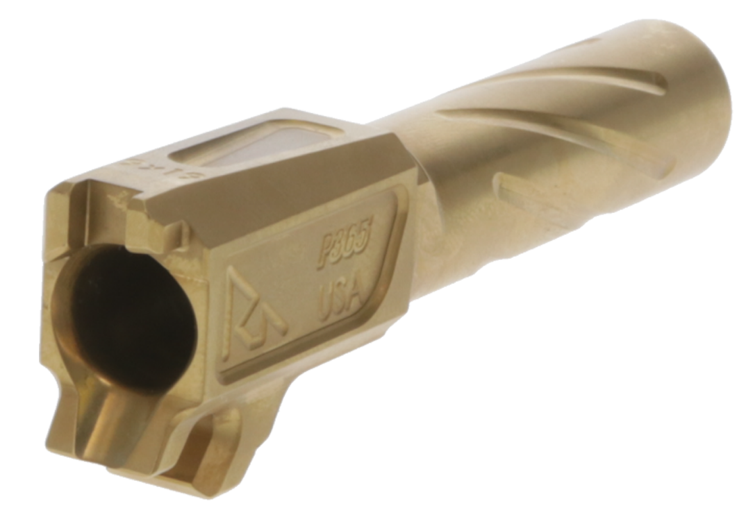 Rival Arms Precision Match Grade Sig P365 9mm Luger 3.10" Fluted Steel Barrel - Gold PVD — view 2
