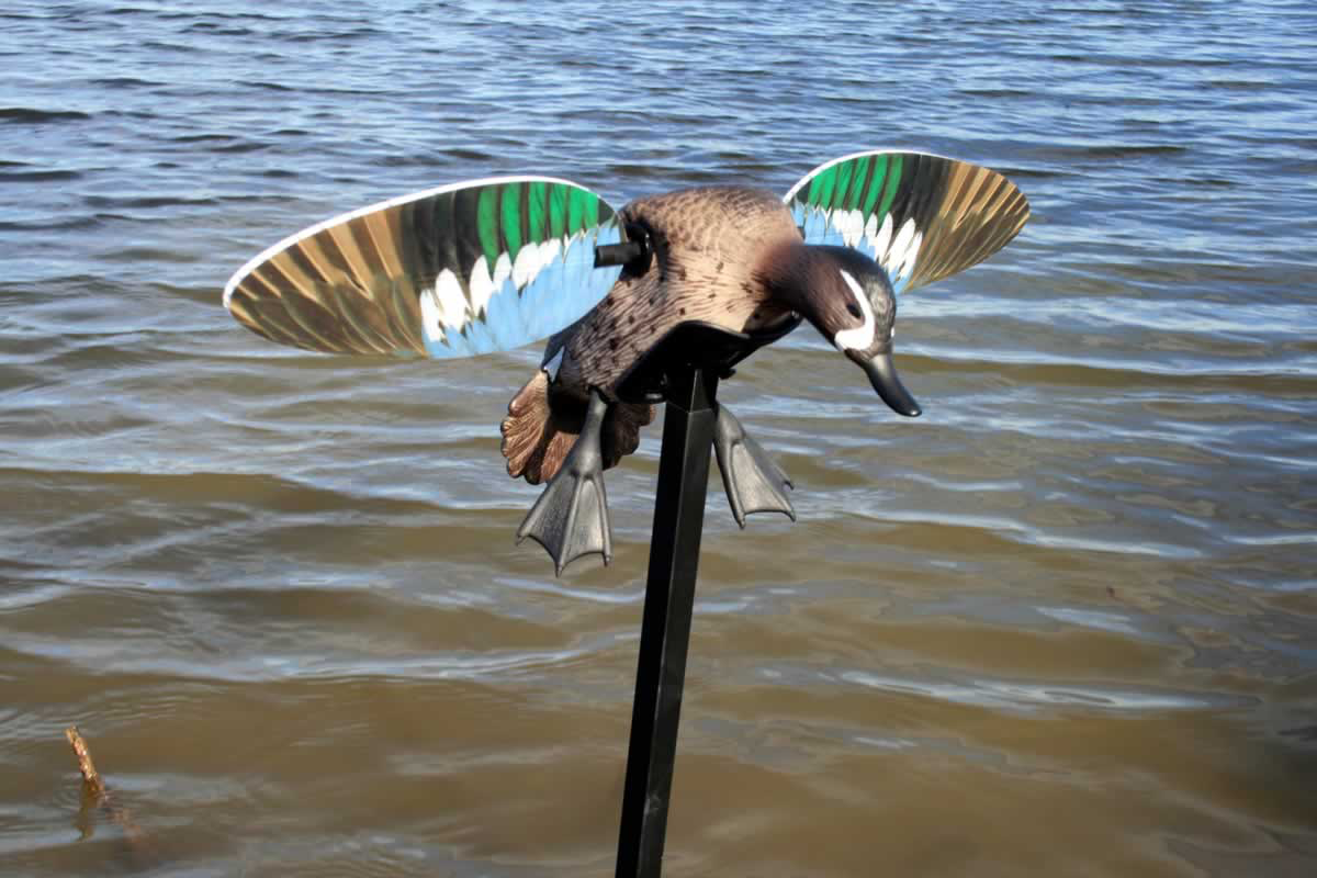 Mojo Outdoors Elite Series Blue Wing Teal Spinning Wing Duck Motion Decoy - Multi-Color Plastic — view 2