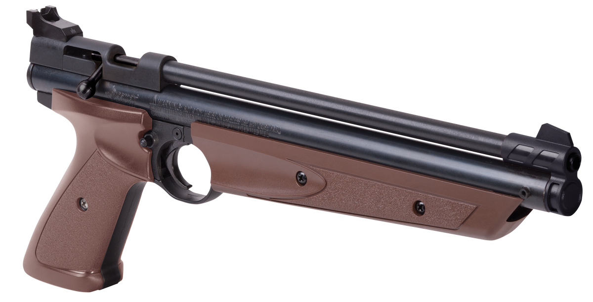 Crosman P1377BR American Classic .177 Caliber Pump Air Pistol - Brown Polymer Grips — view 2