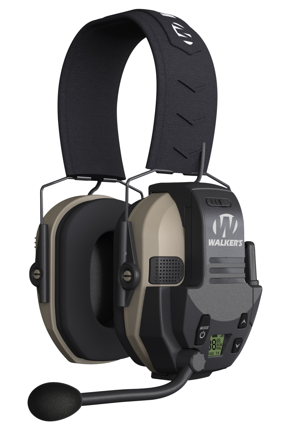 Walkers Game Ear Razor Walkie-Talkie Attachment 22-Ch 2-3 Mile Range VOX Hands-Free - Black — view 2