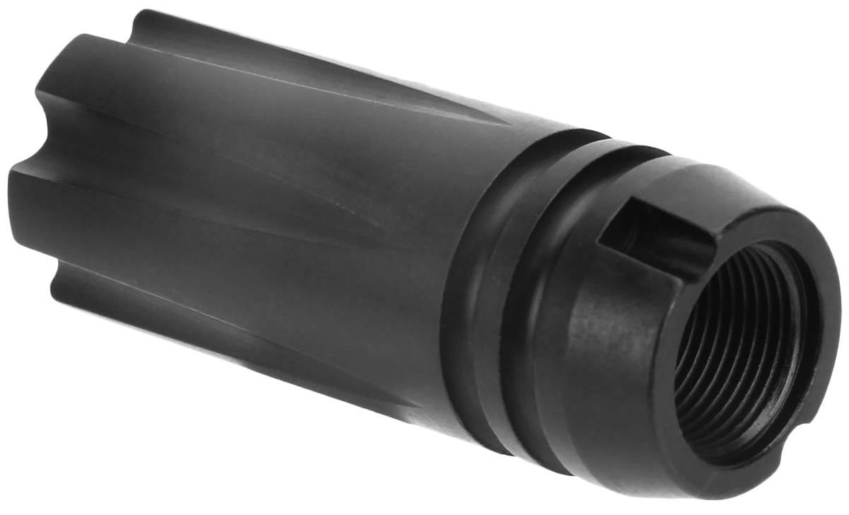 TacFire MZ2020 7.62x39mm M14x1 LH 2.30" Black Nitride Steel Flash and Sound Forwarder — view 2