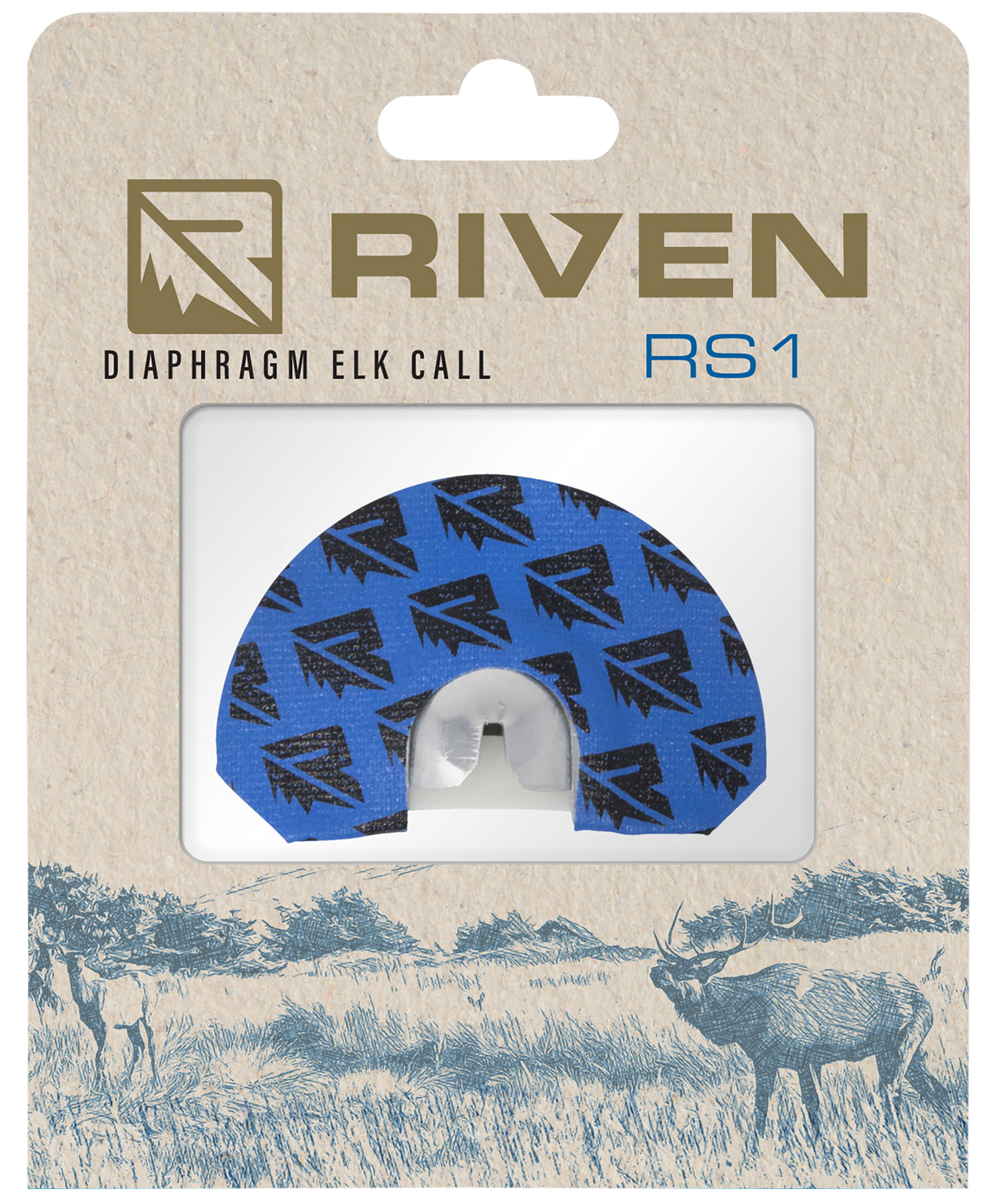 Riven RS1 Elk Diaphragm Mouth Call Bull/Calf/Cow Black/Blue — view 2