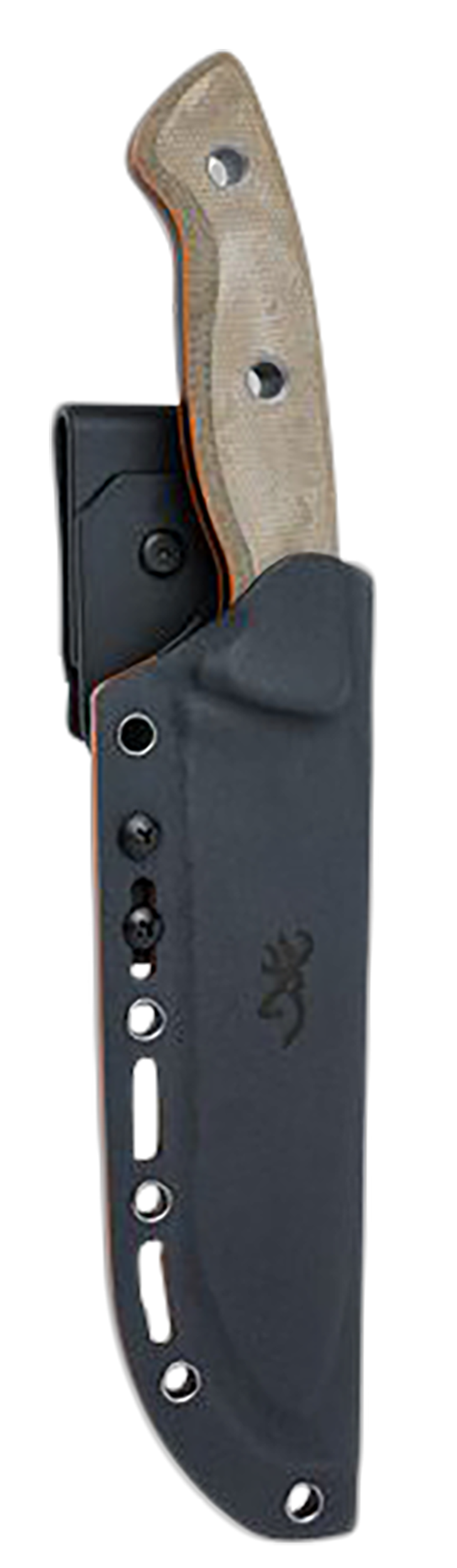 Browning Desolation Large 6" Fixed Drop Point Plain 440C SS - Tan Micarta Handle — view 2