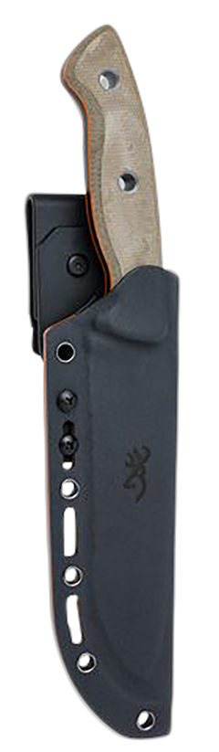 Browning Desolation Large 6" Fixed Drop Point Plain 440C SS - Tan Micarta Handle — view 2