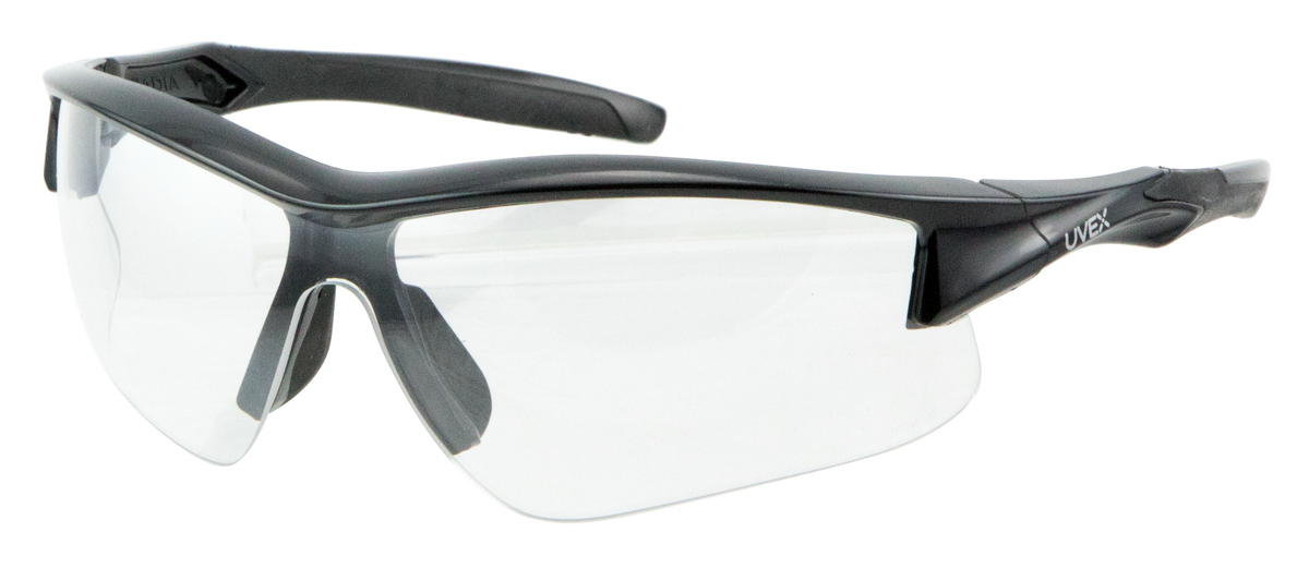 Howard Leight R02214 Uvex Acadia Anti-Fog Safety Glasses - Clear Lens Black Frame — view 2