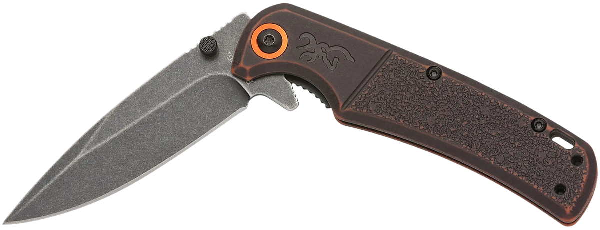 Browning Buckmark EDC Slim 3.13" D2 Drop Point Folding Knife - Bronze Stonewashed — view 2