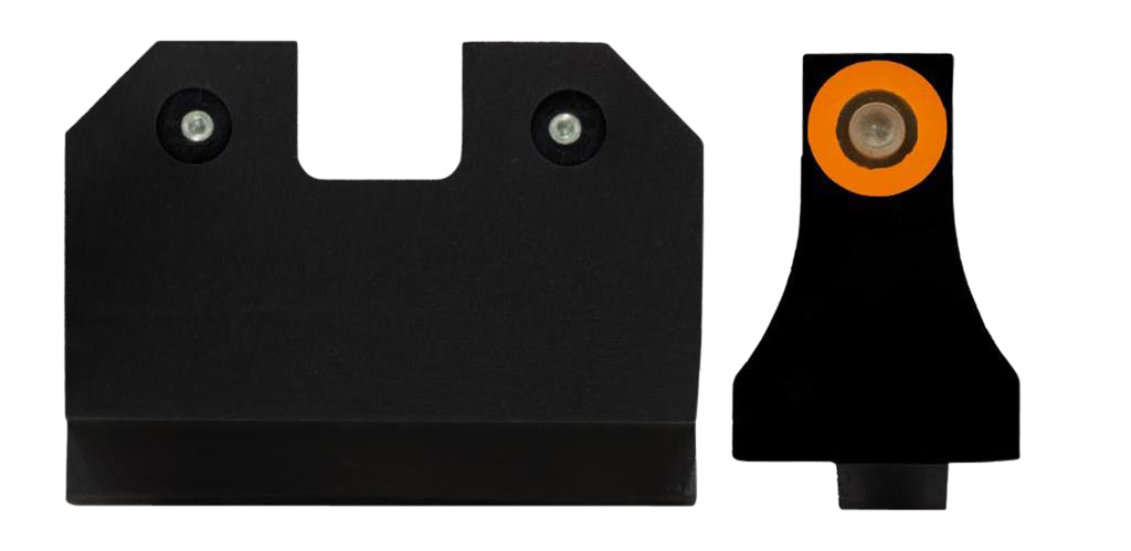 XS Sights R3D Night Sights for Glock - Suppressor Height 3-Dot Green Tritium / Orange Outline Front / Green Tritium Rear — view 2