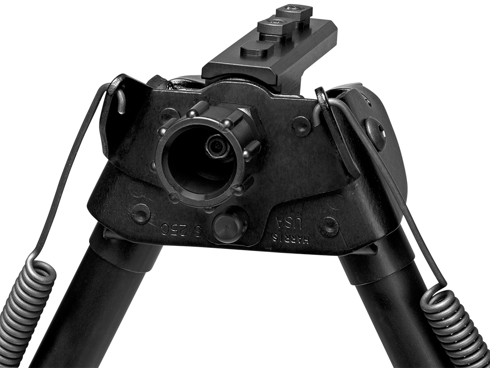 Harris S-LMM-LOK Swivel Bipod M-LOK 9-13" Rubber Feet - Black Steel/Aluminum — view 2