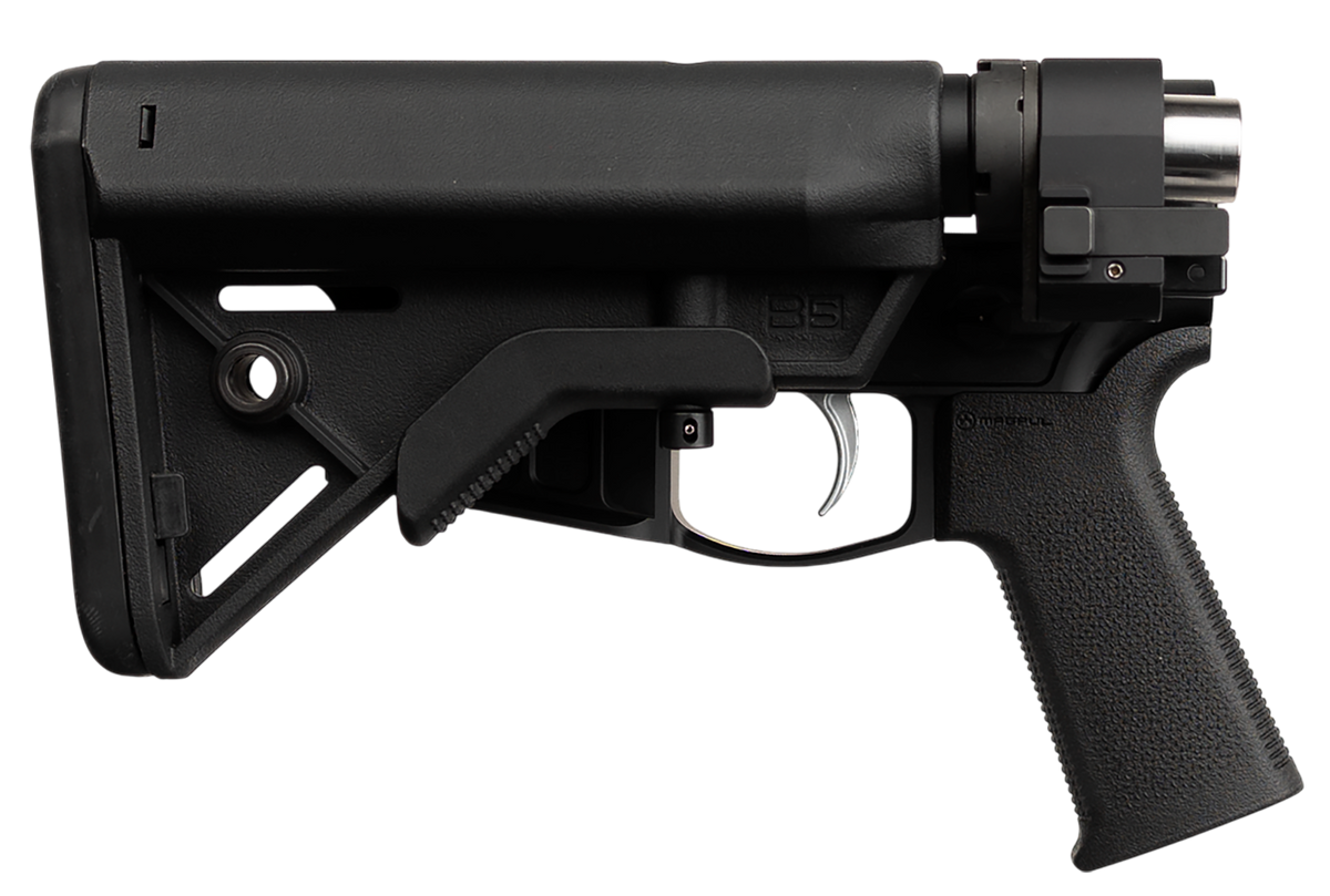 Shield Arms SA-15 Folding Complete Lower Receiver .223/5.56 NATO B5 Systems Bravo Stock - Black Anodized Receiver — view 2