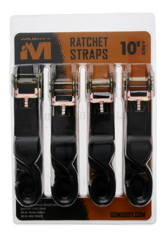 Walkers Game Ear Muddy 1" x 10' Standard Duty Ratchet Strap - 4 Pack — view 2