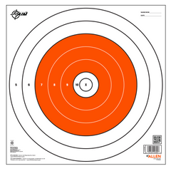 EZ-Aim 15496 Bullseye Paper Hanging Target 12" x 12" White/Orange 12 Pack — view 2