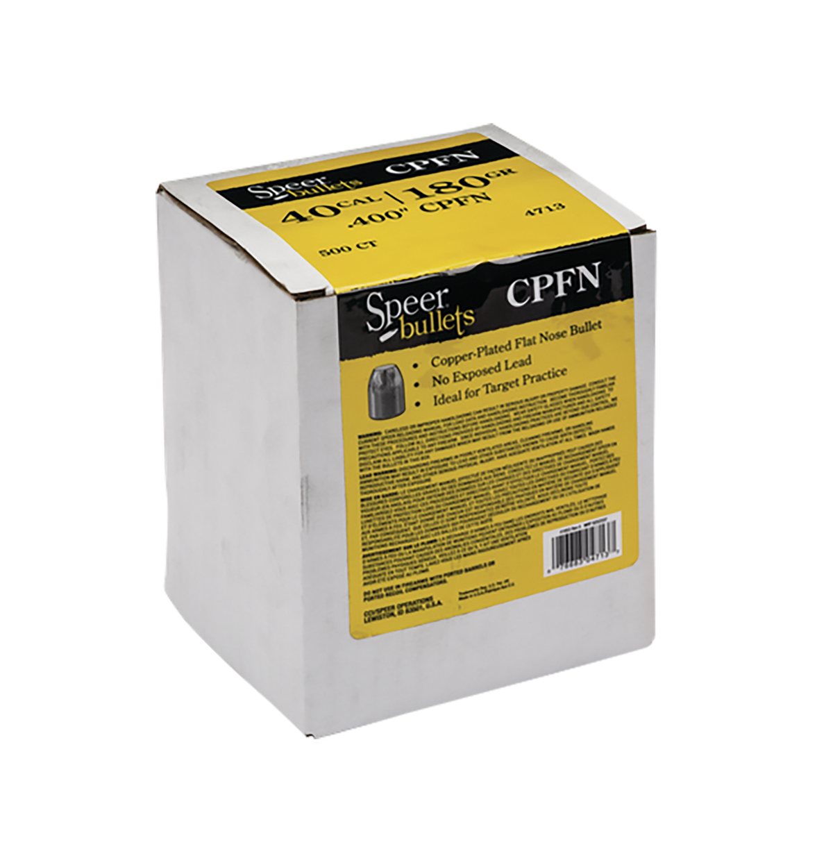 Speer Ammo 4713 Handgun Plinking .400 180gr Flat Nose - 500/Box — view 2
