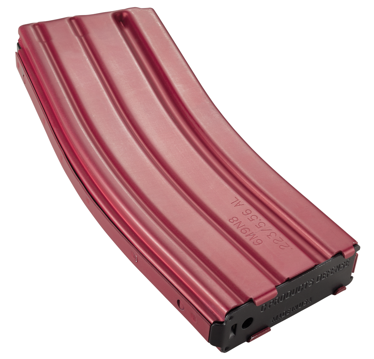 DuraMag Speed AR-15 30rd .223 Rem/5.56/300 Blackout Red Aluminum Magazine w/ Black Follower — view 2
