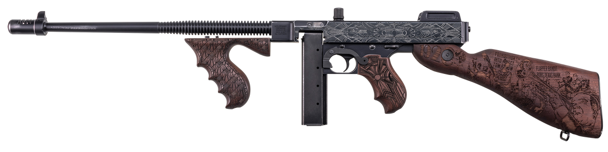 Auto Ordnance Thompson 1927A-1 Roaring 20s 45 ACP 18" 20+1 Semi-Auto Rifle - 50rd Drum/20rd Mag — view 2