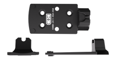 C&H Precision KMBR-2K11-RSH-RSR Kimber 2K11 Optic Adapter Plate w/ Rear Sight - Trijicon RMR/SRO/Holosun - Black Anodized Aluminum — view 2