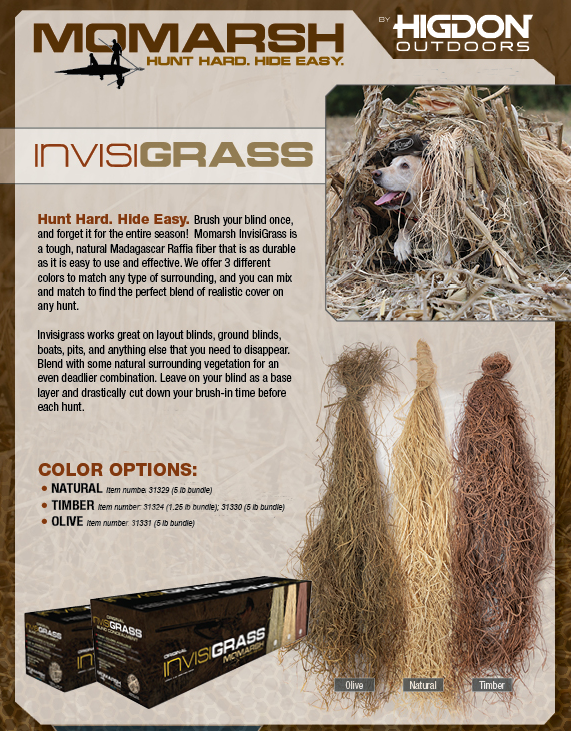 MOmarsh Invisi-Grass Olive 1.25 lb Blind Grass Bundle - Flame/Water Resistant — view 2
