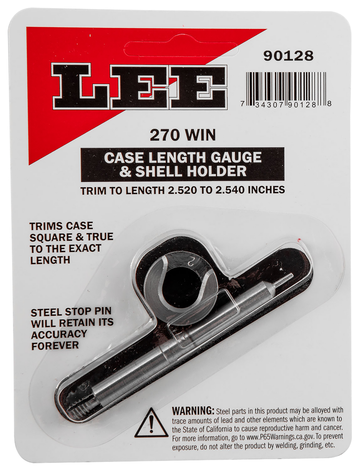 Lee 90128 Case Length Gauge 270 Winchester with Shell Holder — view 2
